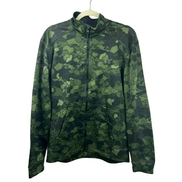 Champion Other - Champion Duofold Warm Ctrl Jacket Men Medium Camo Camouflage Full Zip Green